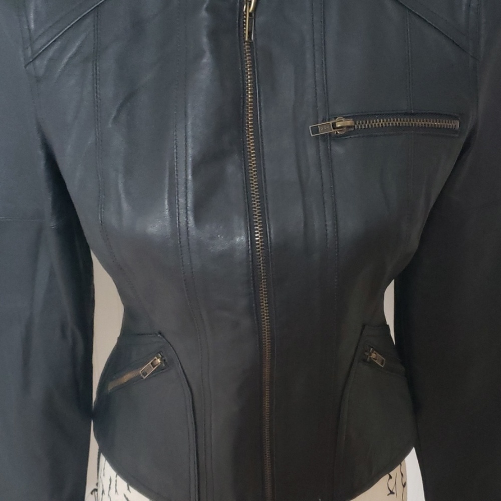 Rouge Moto black leather Jacket - Picture 5 of 8